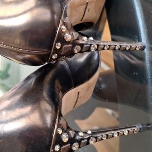 Dolce & Gabbana - Bronze Studded Stiletto Heels Size 40